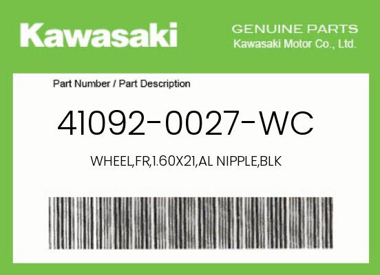 Kawasaki OEM Front Wheel Assembly 2019-2025 KX450 & 2021-2025 KX250 - 41092-0027-WC undefined