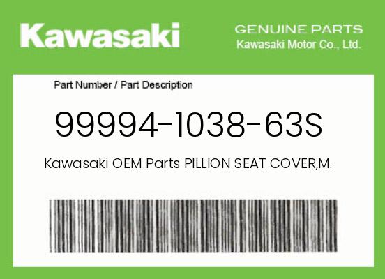0 Kawasaki OEM Part 99994-1038-63S