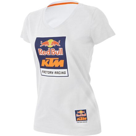 KTM PowerWear Women's Red Bull Factory Racing V-Neck T-Shirt