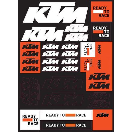 KTM PowerWear Team Corporate Sticker Sheet