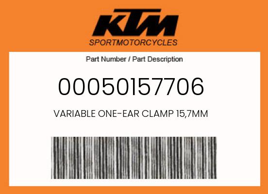 VARIABLE ONE-EAR CLAMP 15,7MM undefined