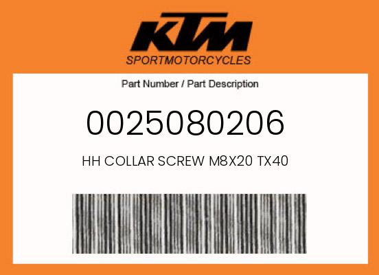 0 KTM OEM Part 0025080206
