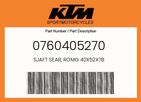 0 KTM OEM Part 0760405270