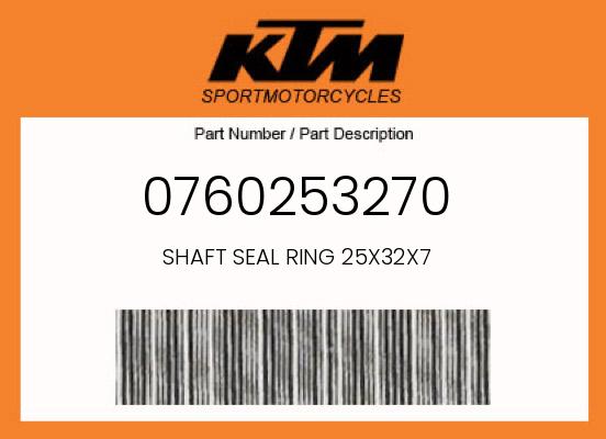 2022 KTM OEM Part 0760253270