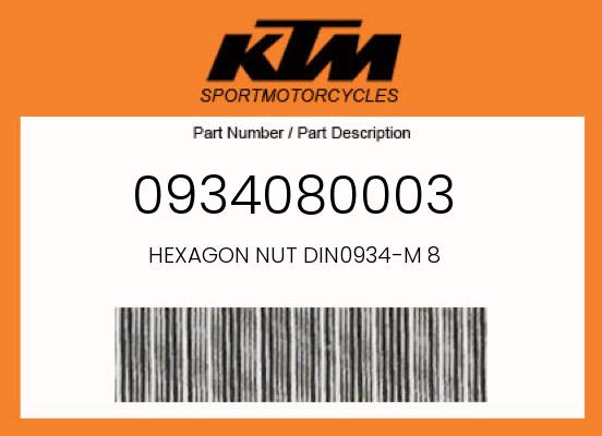 0 KTM OEM Part 0934080003