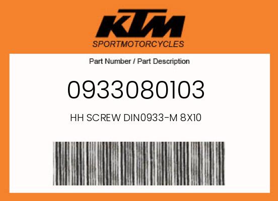 0 KTM OEM Part 0933080103