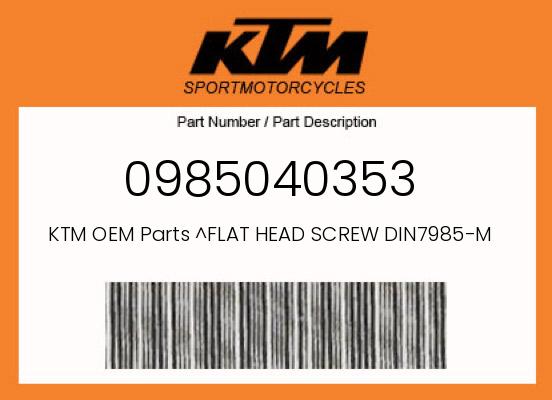 2000 KTM 65SX OEM Part 0985040353