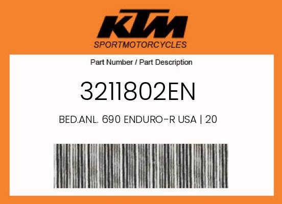 0 KTM OEM Part 3211802EN