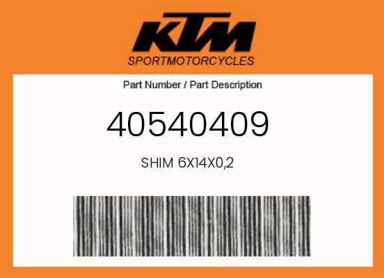 0 KTM OEM Part 40540409