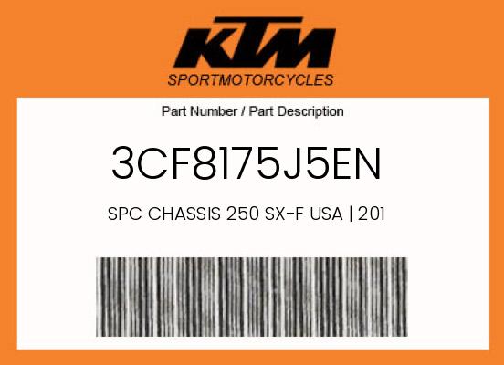 0 KTM OEM Part 3CF8175J5EN