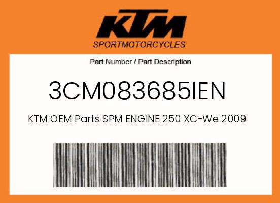 0 KTM OEM Part 3CM083685IEN