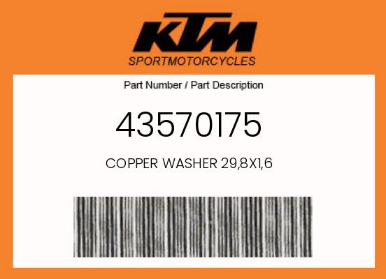 0 KTM OEM Part 43570175