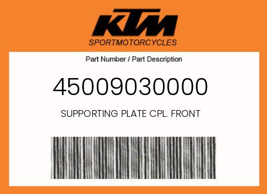 SUPPORTING PLATE CPL. FRONT undefined
