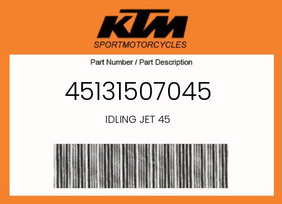 KTM OEM Idling Jet 45 - 45131507045 undefined