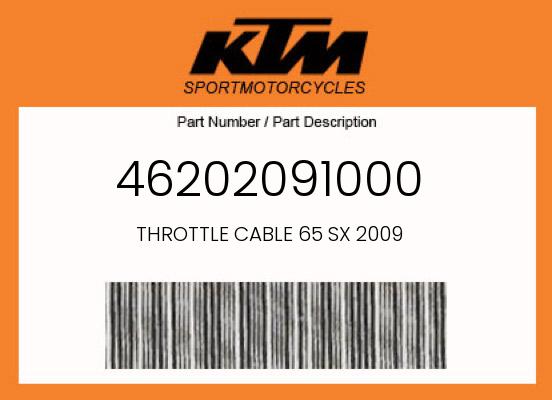 THROTTLE CABLE 65 SX 2009 undefined