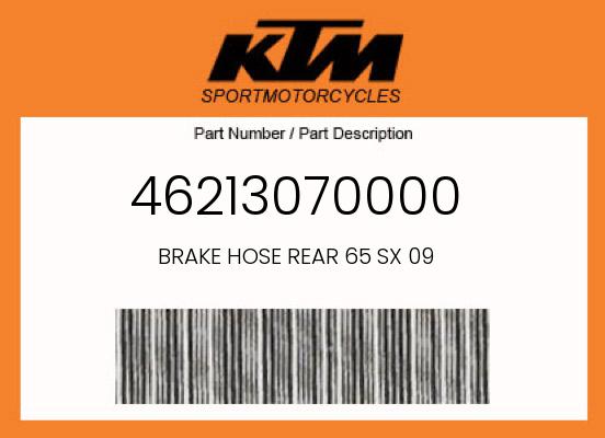 BRAKE HOSE REAR 65 SX 09 undefined
