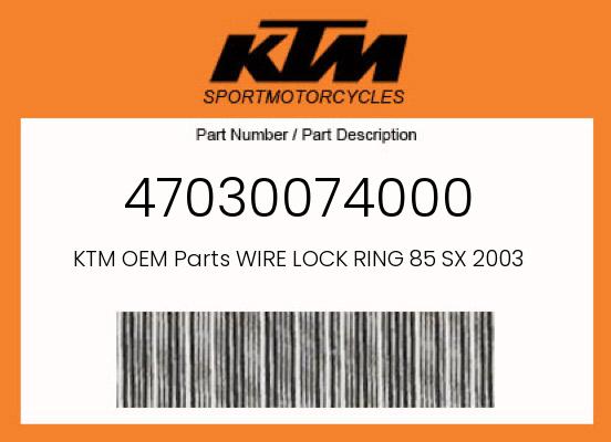 WIRE LOCK RING 85 SX 2003 undefined