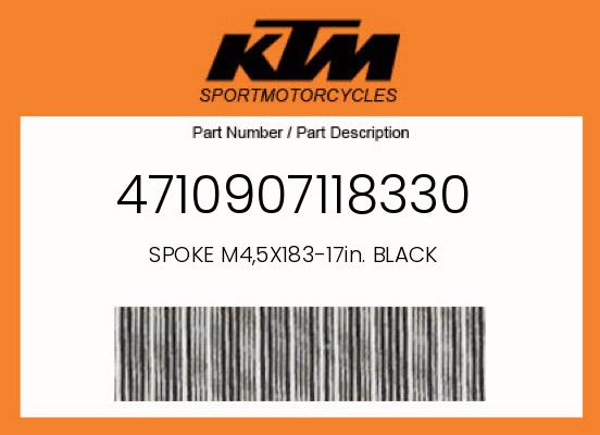 SPOKE M4,5X183-17in. BLACK undefined