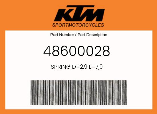 SPRING D=2,9 L=7,9 undefined