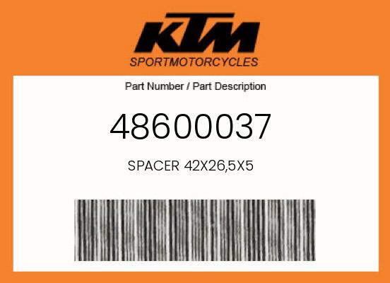 0 KTM OEM Part 48600037