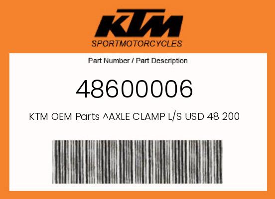 0 KTM OEM Part 48600006