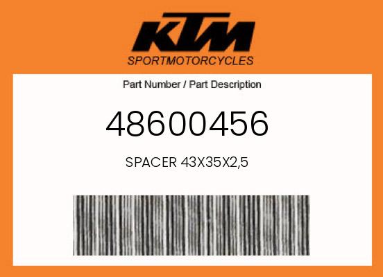 2013 KTM 450XCF OEM Part 48600456