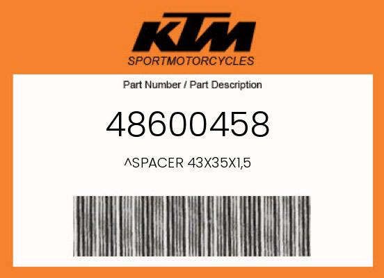 2013 KTM 450XCF OEM Part 48600458