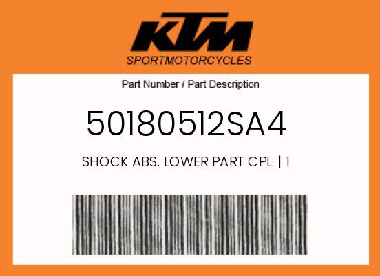 0 KTM OEM Part 50180512SA4