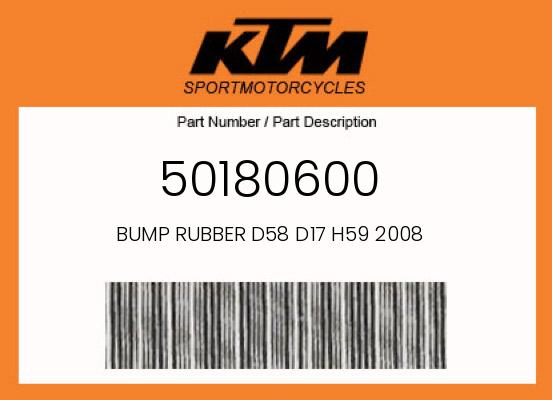 BUMP RUBBER D58 D17 H59 2008 undefined