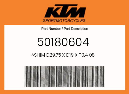 2018 KTM 450SXF OEM Part 50180604