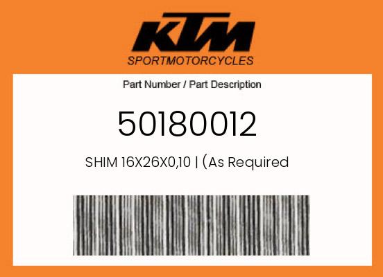 0 Husqvarna OEM Part 50180012