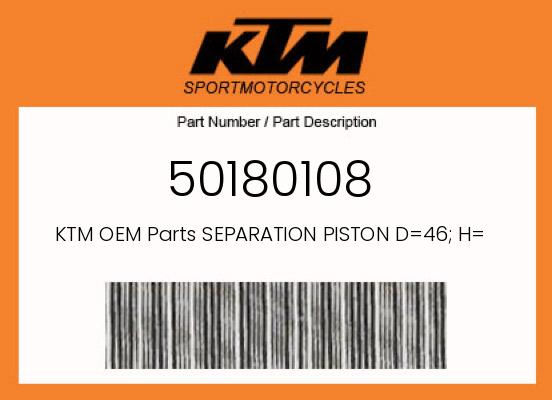 0 KTM OEM Part 50180108