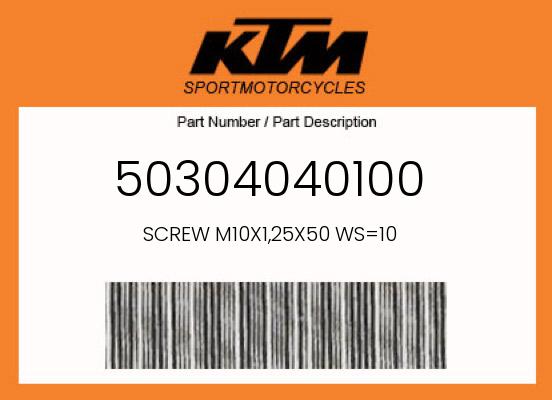 2018 KTM OEM Part 50304040100