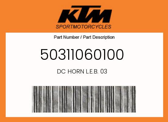 0 KTM OEM Part 50311060100