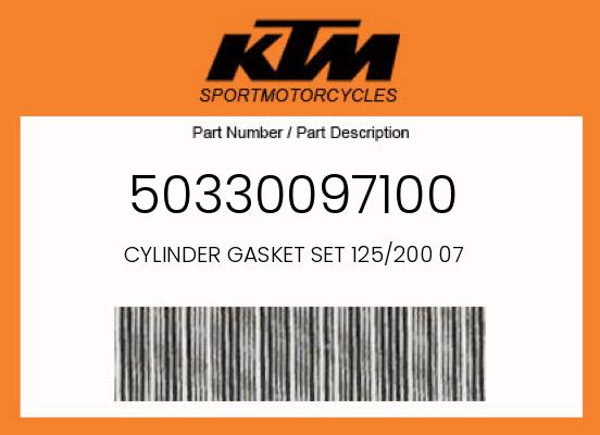 0 KTM OEM Part 50330097100