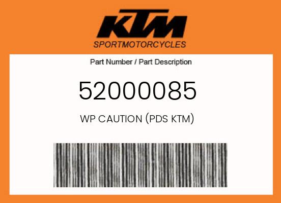 0 KTM OEM Part 52000085