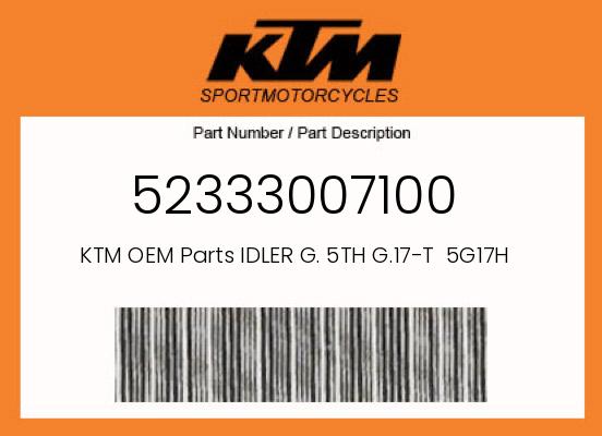 0 KTM OEM Part 52333007100