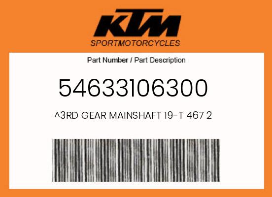 0 KTM OEM Part 54633106300