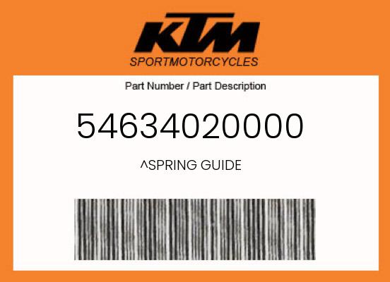 2018 KTM OEM Part 54634020000