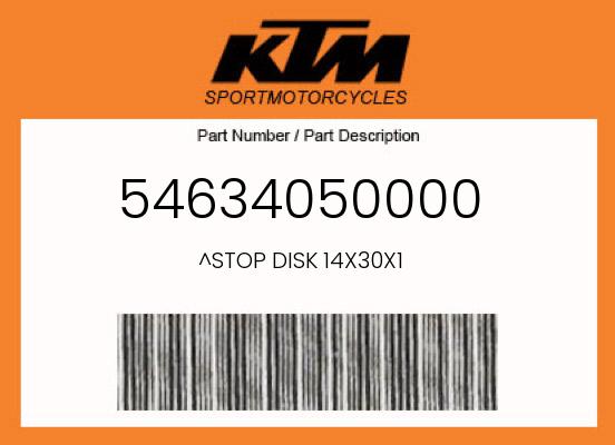 2018 KTM OEM Part 54634050000
