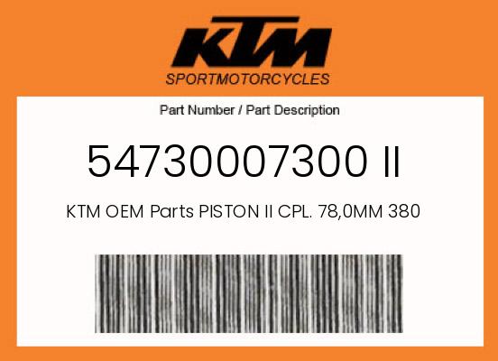 0 KTM OEM Part 54730007300 II