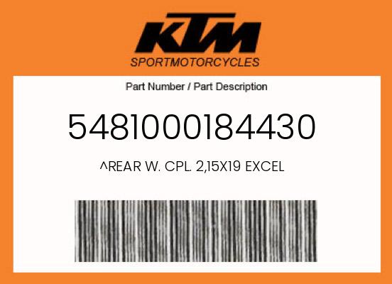 0 KTM OEM Part 5481000184430
