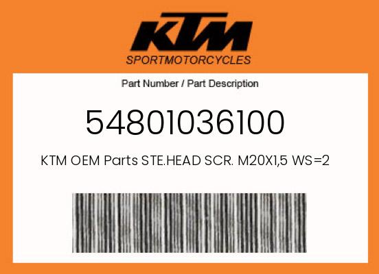 2007 KTM 250XCF OEM Part 54801036100
