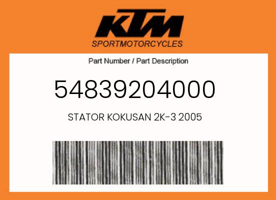 KTM OEM Stator KOKUSAN 2K-3 2005-2012 125 EXC/200 EXC/200 XC-W - 54839204000 undefined