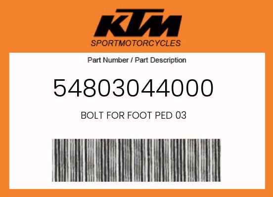 2018 KTM 450SXF OEM Part 54803044000