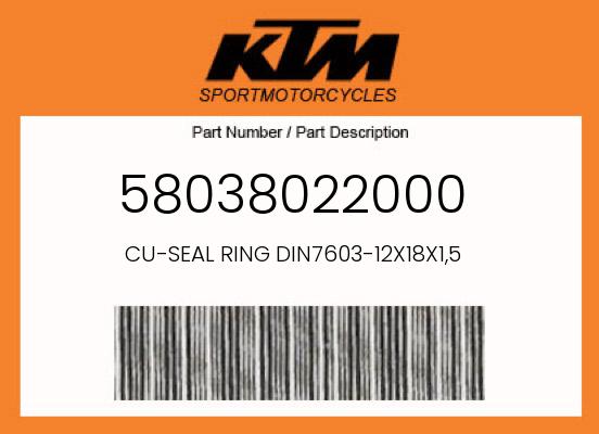 2014 KTM 500XCW OEM Part 58038022000