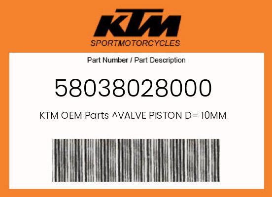 0 KTM OEM Part 58038028000
