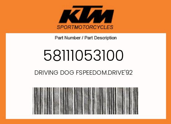 0 KTM OEM Part 58111053100