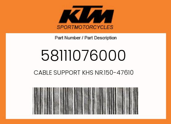 2023 KTM 250XCW OEM Part 58111076000