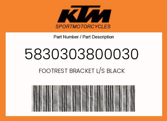 0 KTM OEM Part 5830303800030